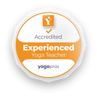 Yogapros Accredited Experienced Yoga Teacher badge